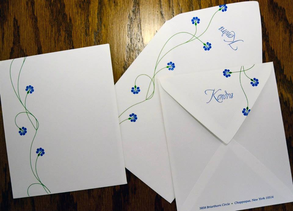 Fine printed custom made envelopes to match your invitations.